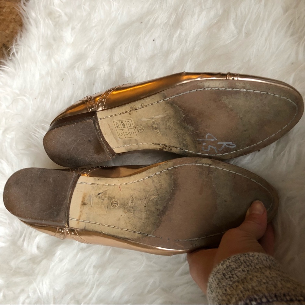 J. Crew Factory Rose Gold metallic oxfords 9.5 - Picture 6 of 7